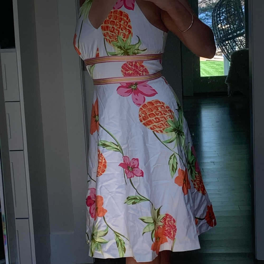 Donna Ricco Floral Pineapple Swing Dress